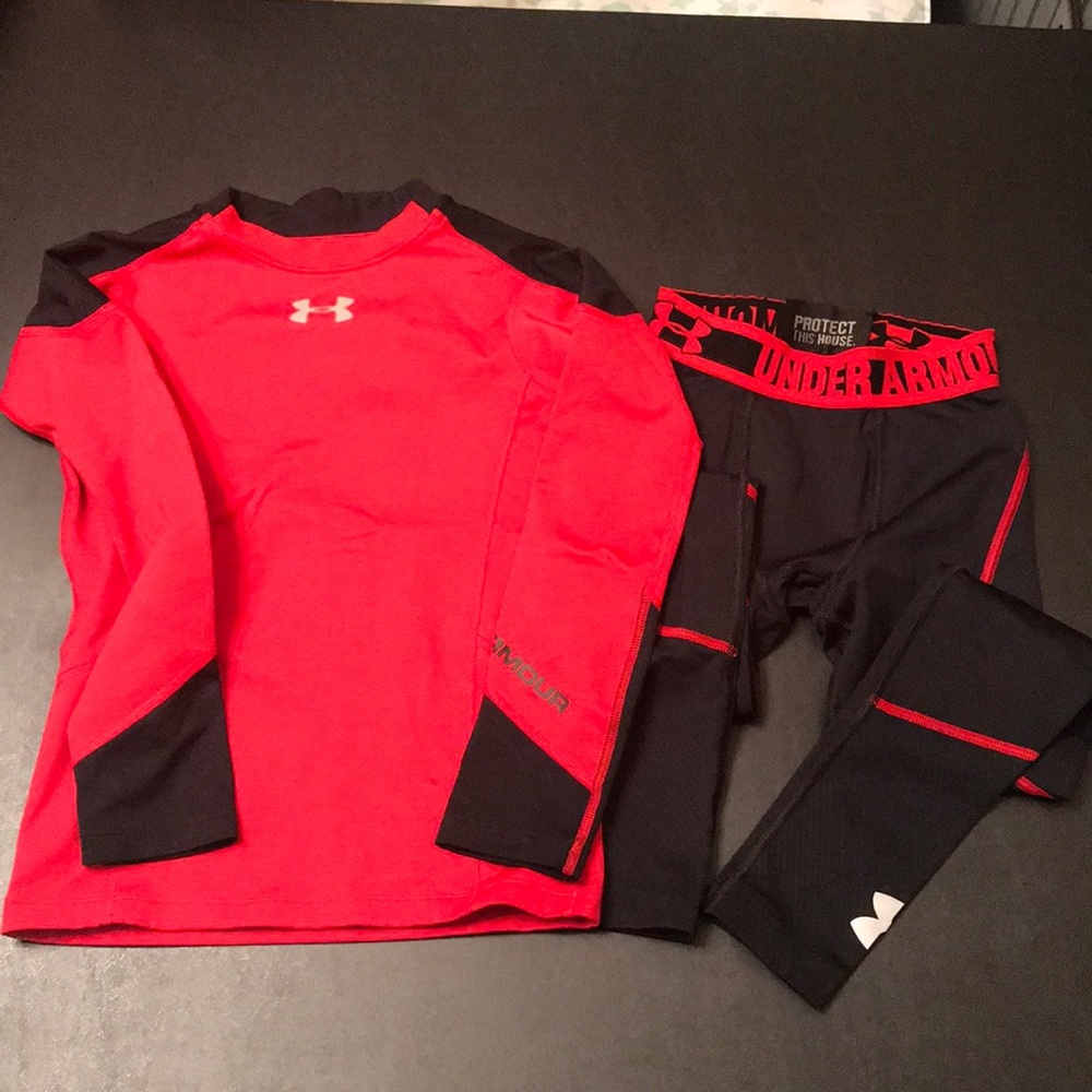 ❤️🖤 2 Piece Under Armour Coldgear outfit 🖤❤️
